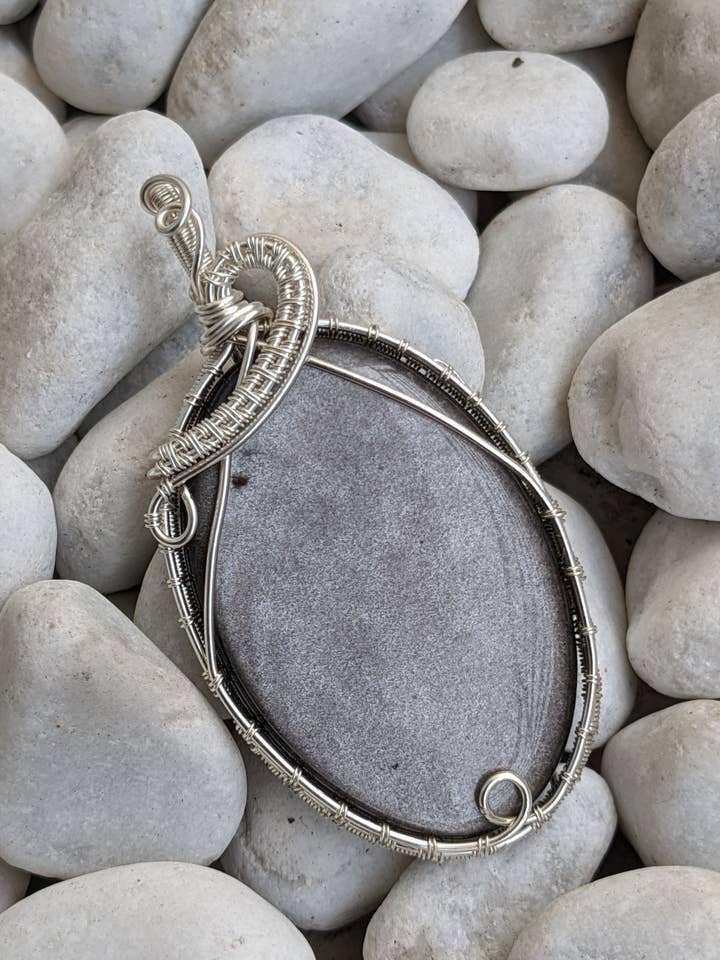 Silver Obsidian and Sterling Silver Pendant for wholesale by Le Tourbillon Minéral