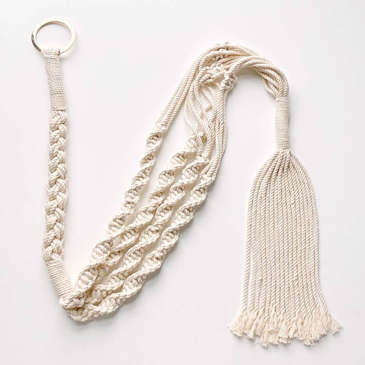 trina macrame plant hanger in natural for wholesale by PILLOWPIA