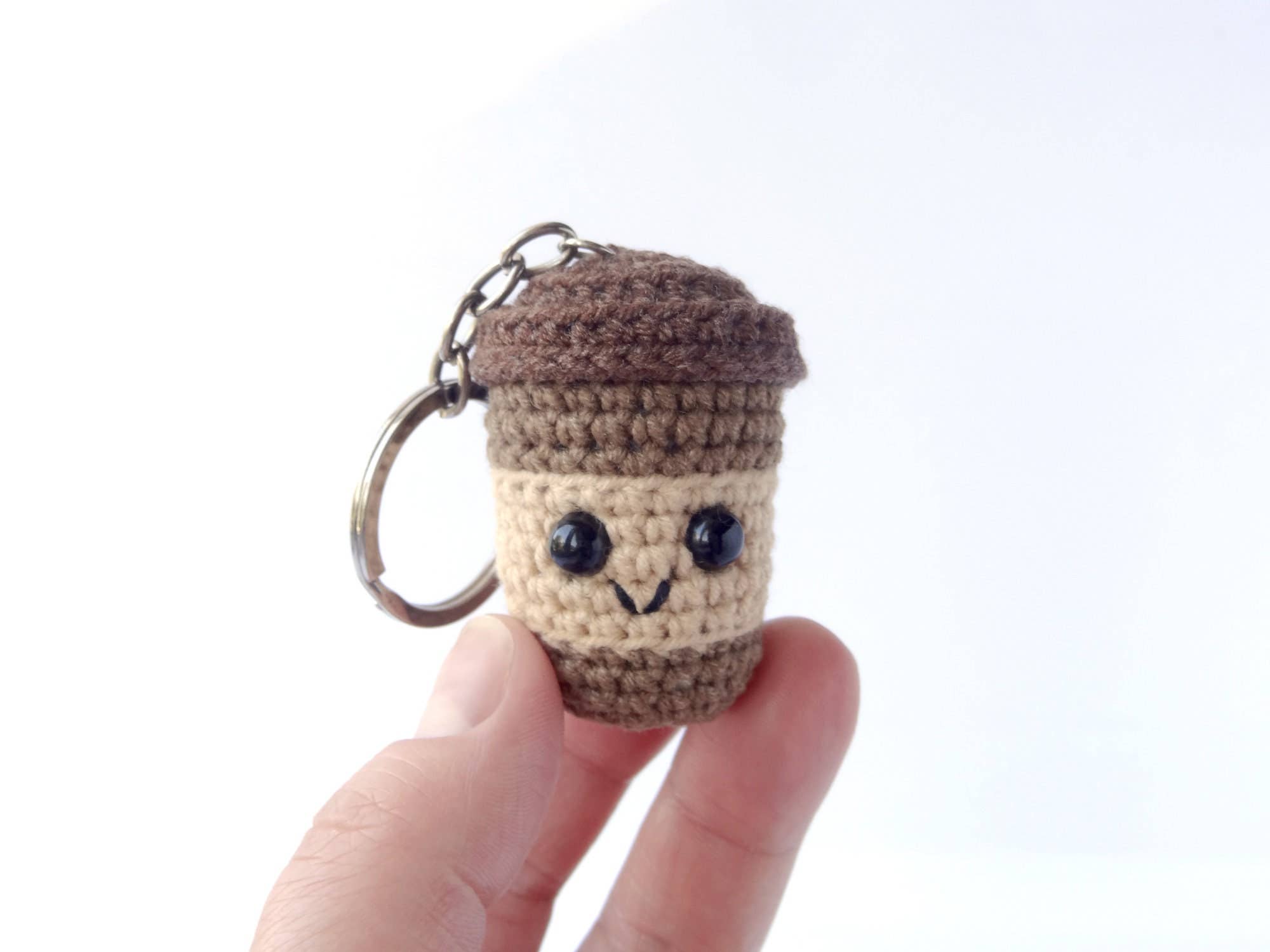TOMOPOD LLC - Wholesale Keychain - Women's - Crochet Coffee Cup, Amigurumi Drink Toy, Tiny Coffee Cup6