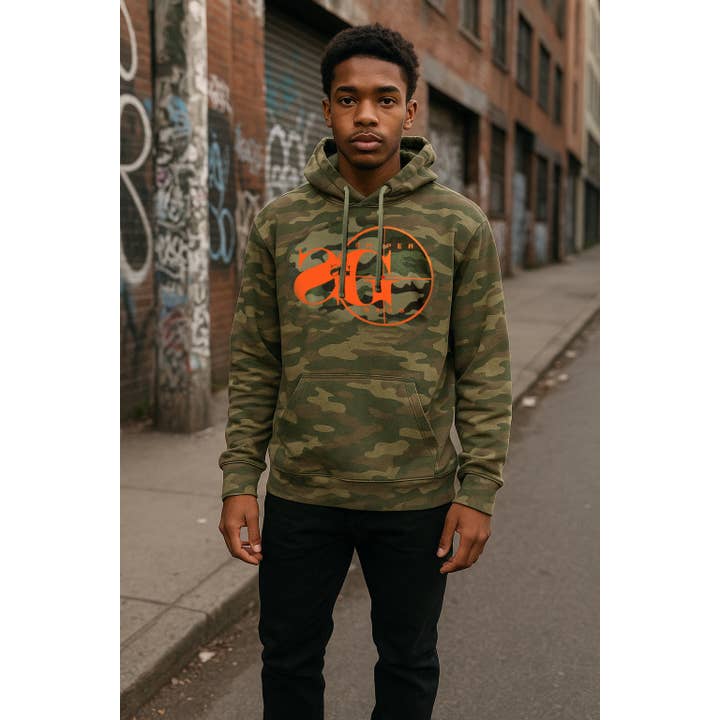 Camouflage Hoodie: Sniper Gang Logo (Camo) for wholesale on Faire3