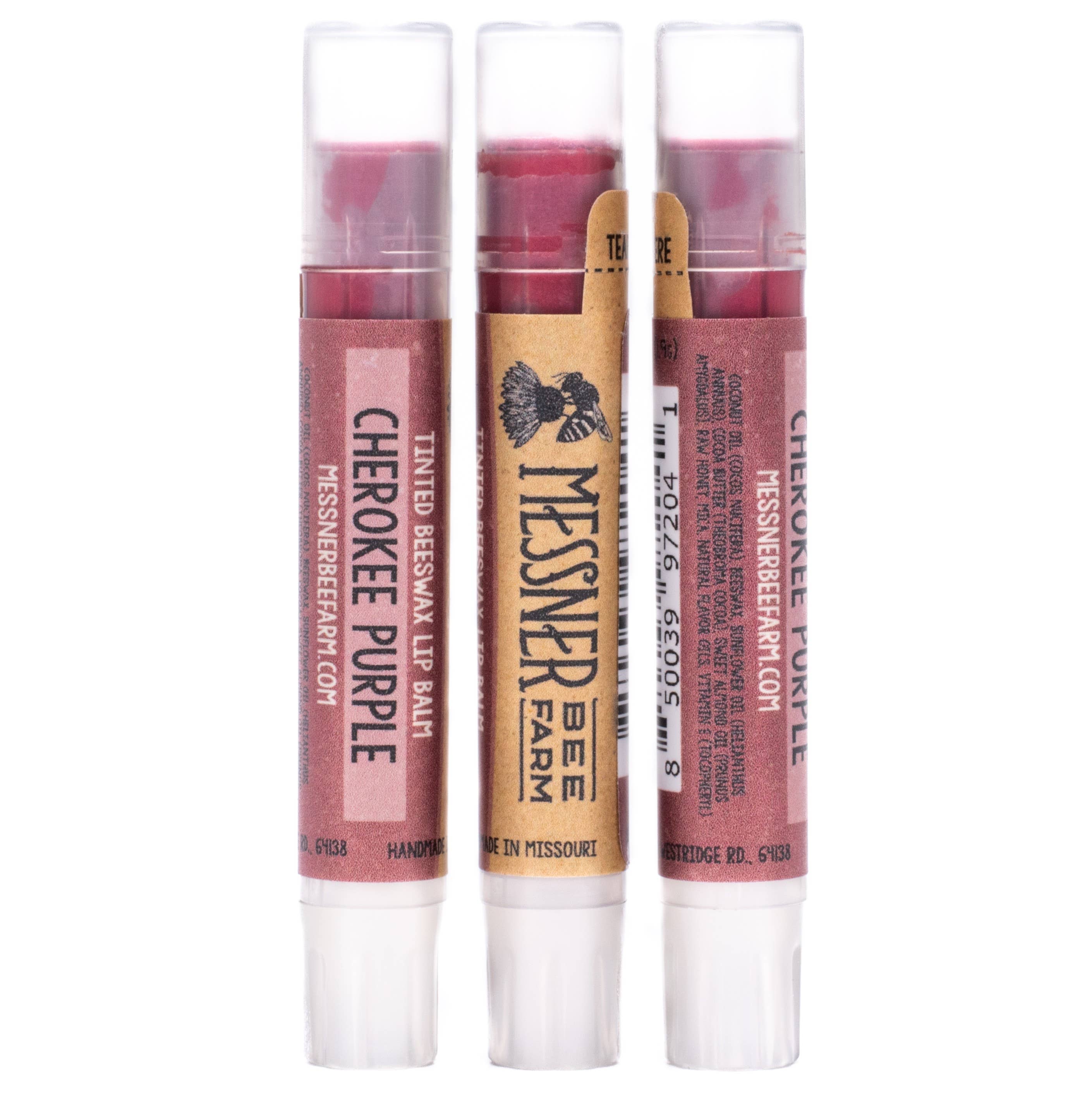 Messner Bee Farm - Wholesale Lip Balm - Cherokee Purple Tinted Lip Balm4