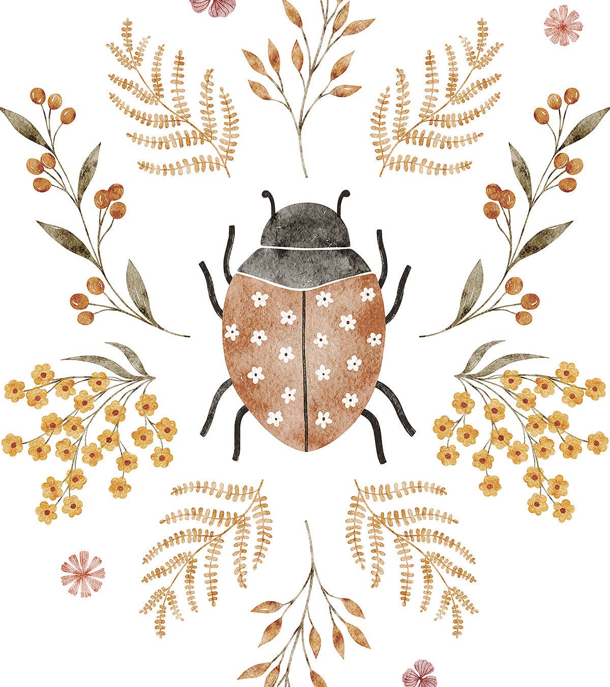 LILIPINSO - Wholesale Poster - Kids & Baby - COCCINELLA - Affiche enfant - Coccinelle et fleurs (P0353)1