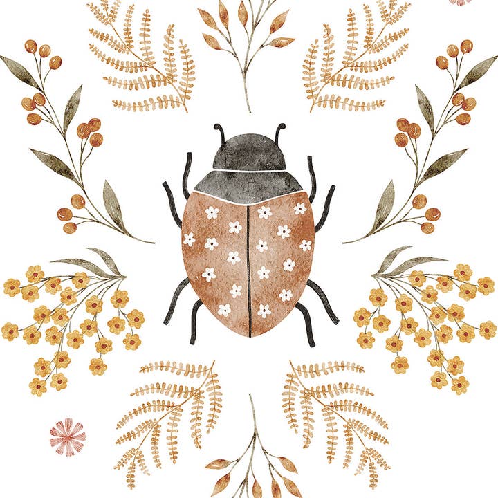 LILIPINSO - Wholesale Poster - Kids & Baby - COCCINELLA - Affiche enfant - Coccinelle et fleurs (P0353)1