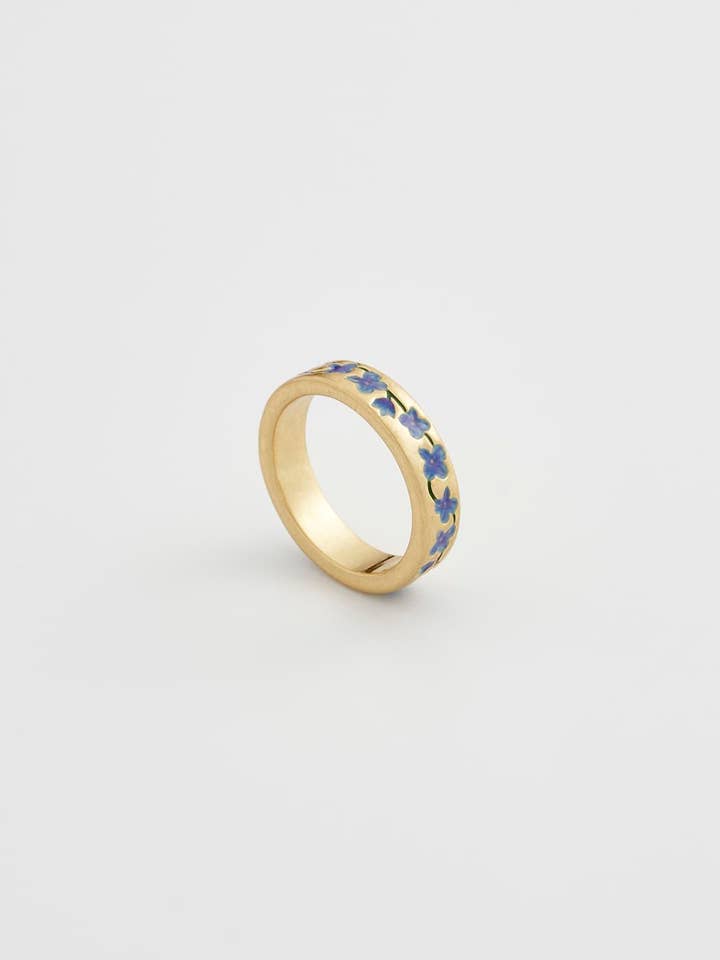 Blue Forget Me Not Ring for wholesale by Fable England