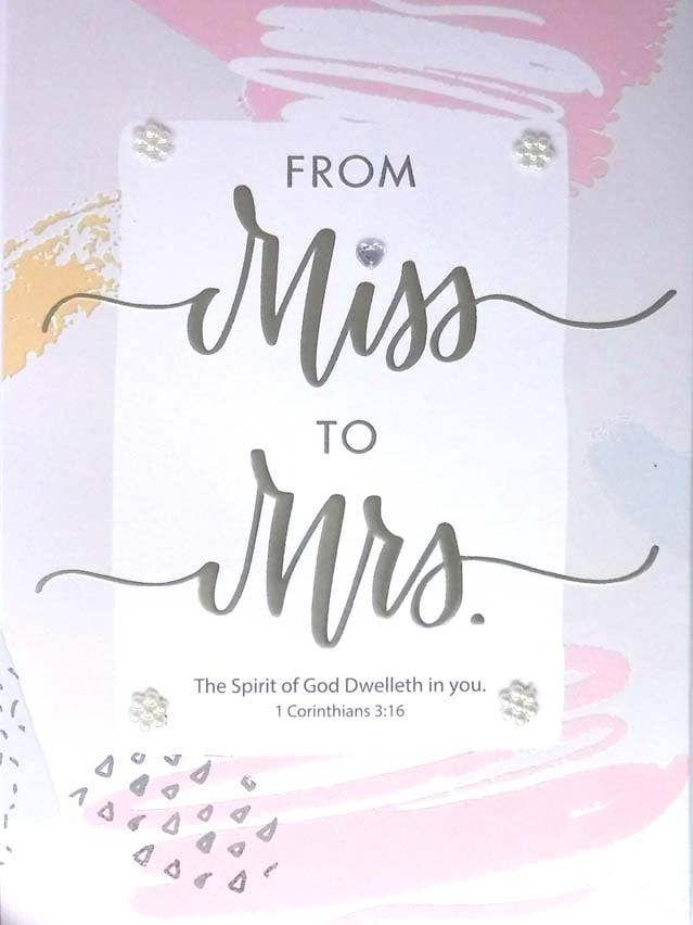 Rosedale Gold Bridal Shower Greeting Cards - Religious (3pk) for wholesale by A-Line Greetings