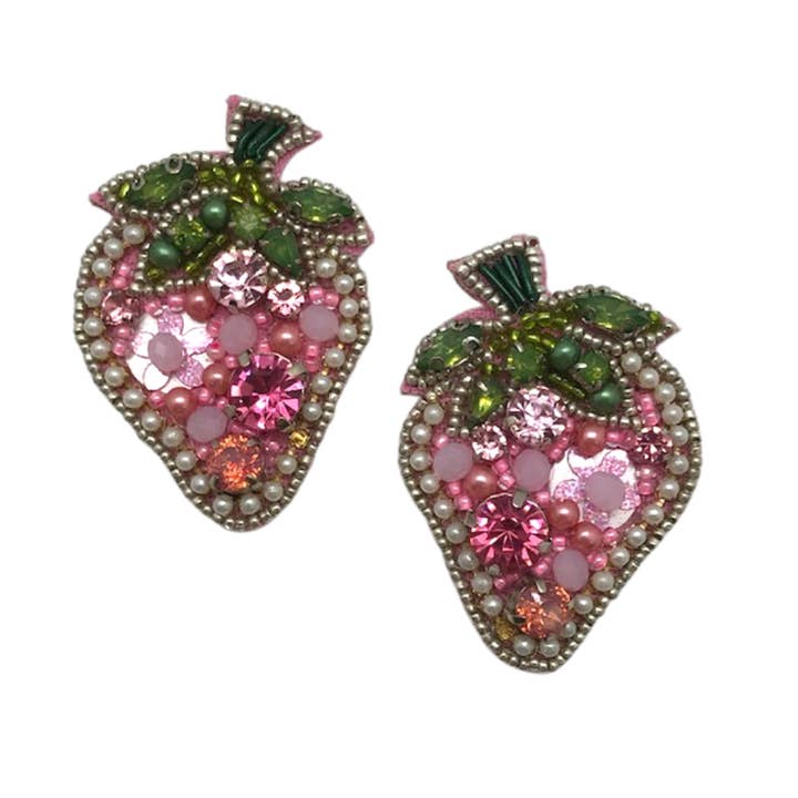 Strawberry Stud Earrings for wholesale by Allie Beads