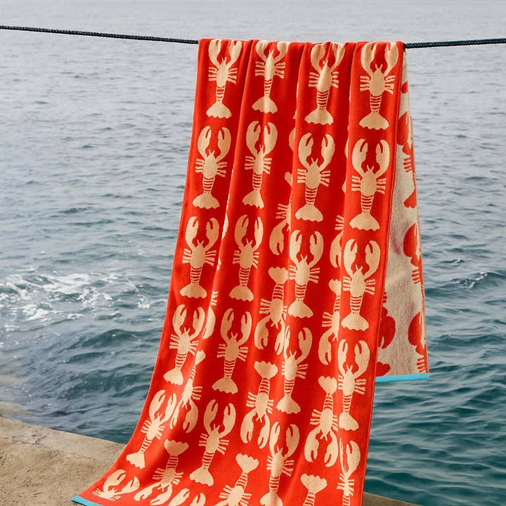 Anorak - Wholesale Bath Towel - Lobsters Organic Cotton Towels1