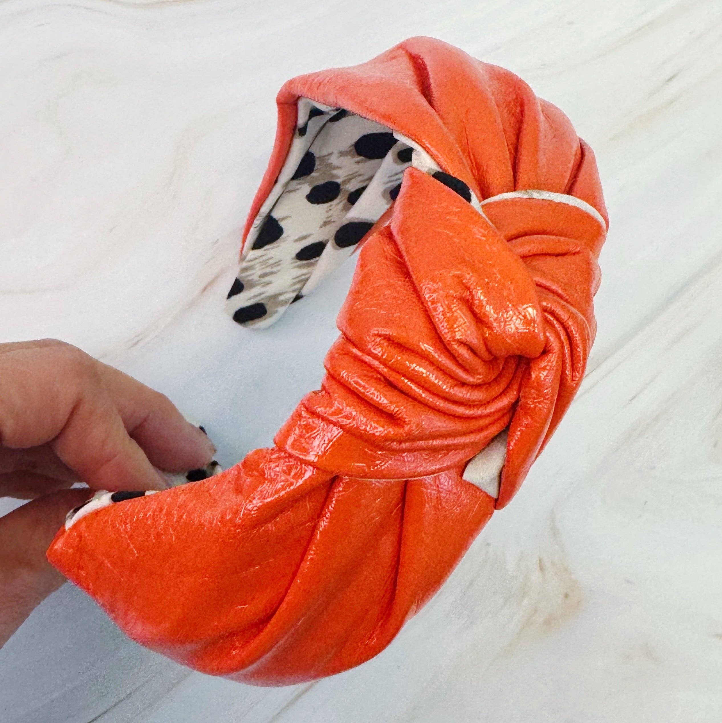 Ellison+Young – wholesale Fashion headband – women's – Patent Leather Hampton Lady Headband1