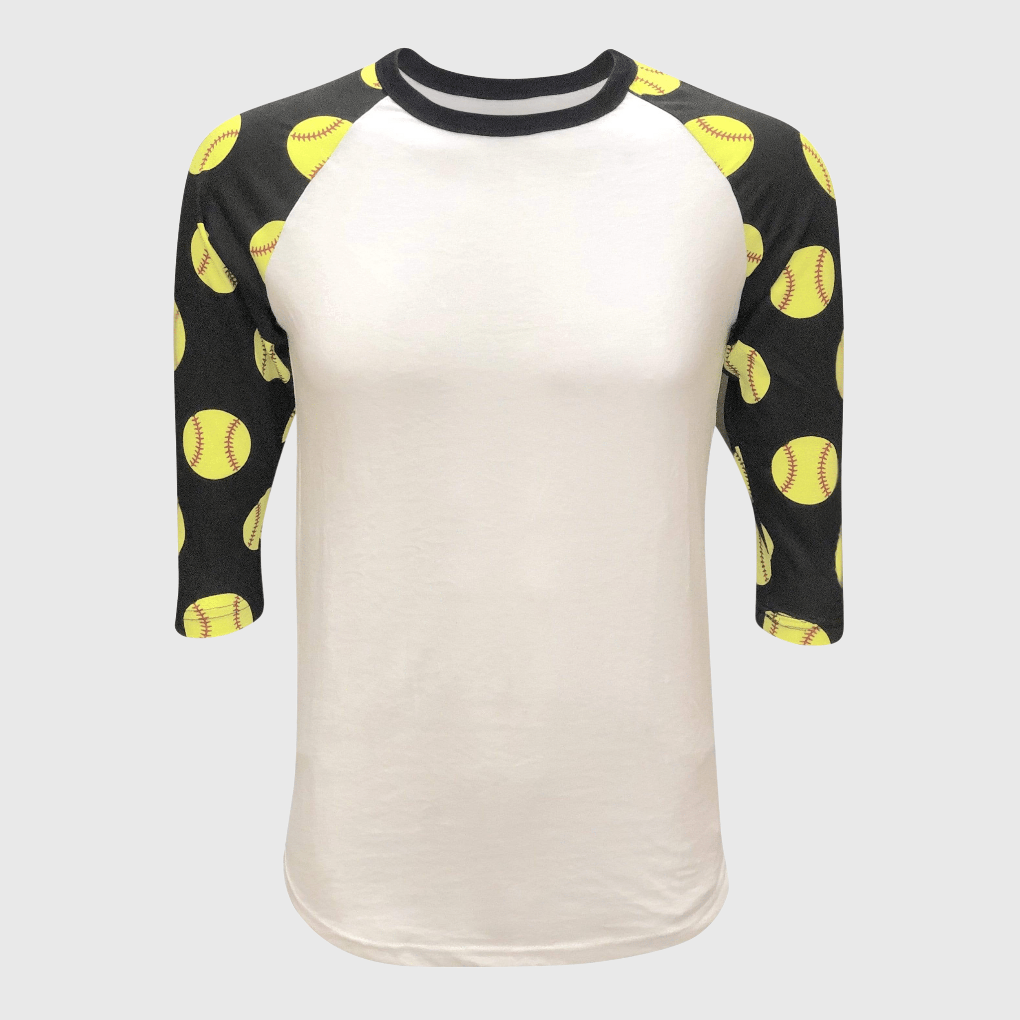 ILTEX Apparel - Wholesale T-Shirt - Women's - Softball Print Raglan Adult2