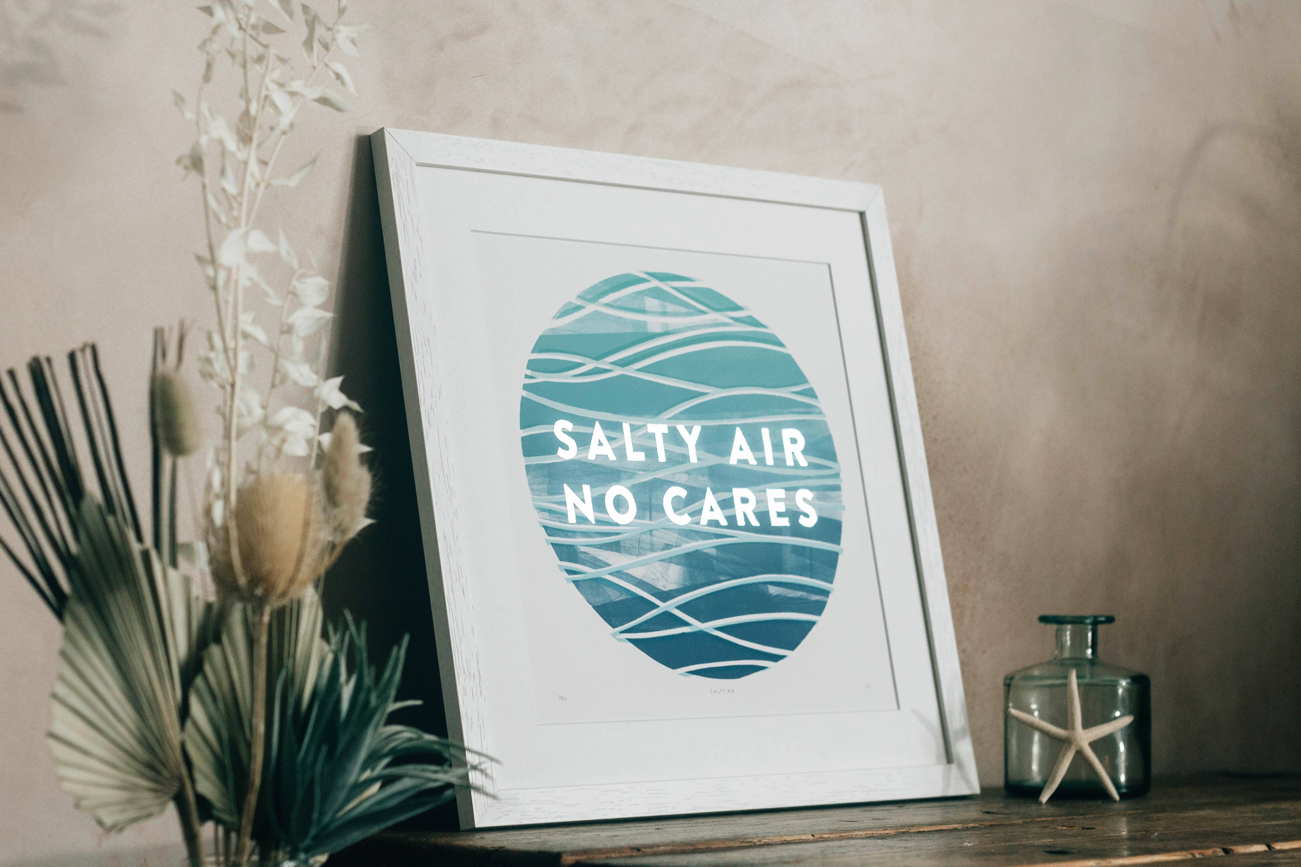 Slow Sunday - Wholesale Art Print - ‘Salty Air No Cares’ Ocean Wave Metallic Limited Edition Fine Art Print5