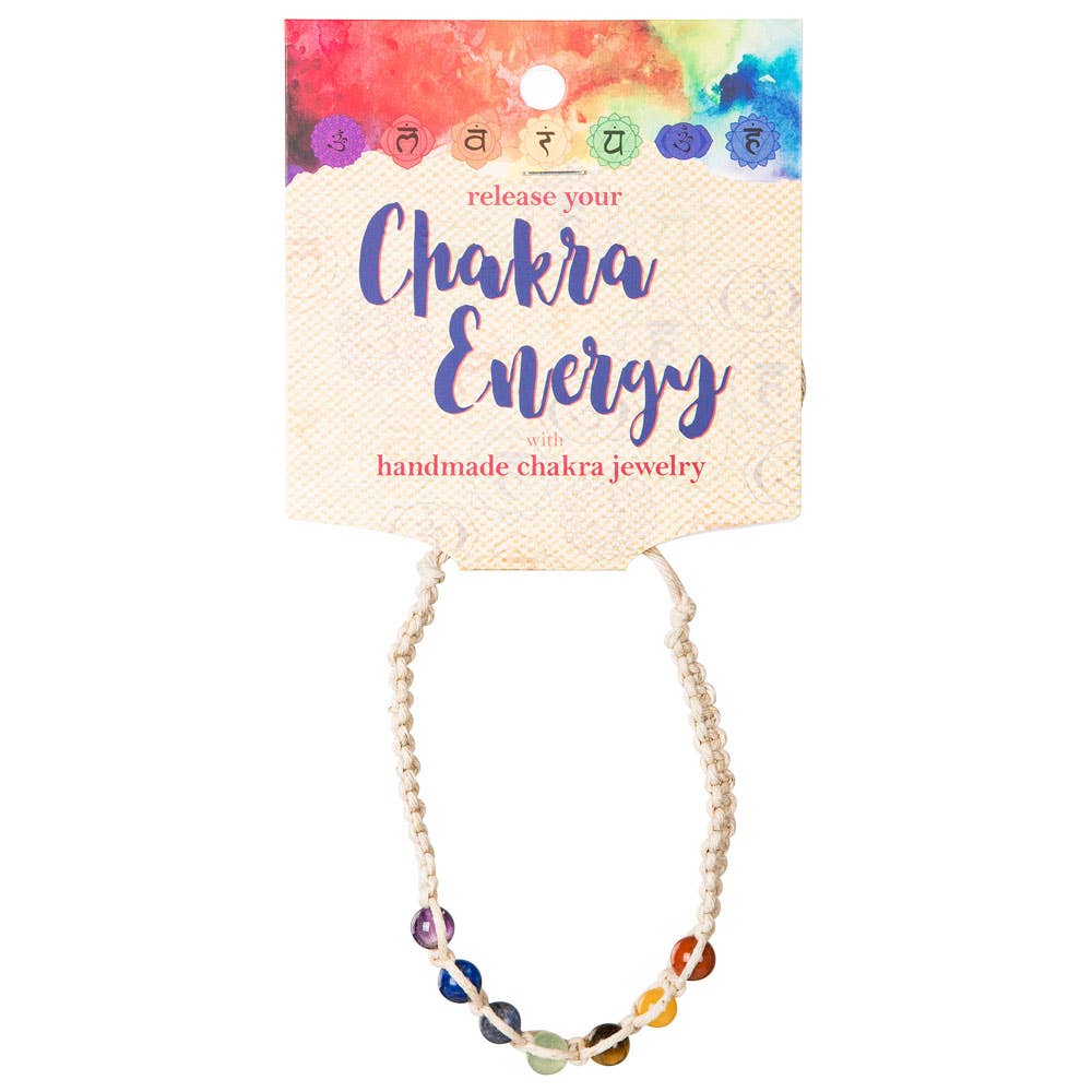 Benjamin International - Wholesale Beaded Bracelet - Hemp 7 Chakra Crystal Gemstone Adjustable Bracelet2