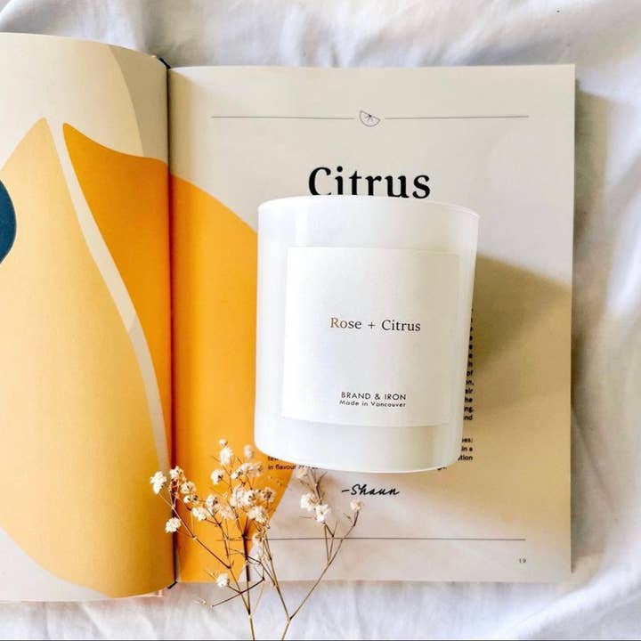 Brand & Iron - Vendita all'ingrosso Candela in vasetto - Serie Home: Rose + Citrus2