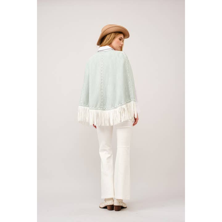 Blue Bunny Inc - Wholesale Cape - Women's - Add Western Flair with Fringe Detail Open Cape Jacket17