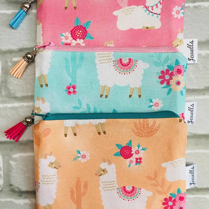 Jewells - Wholesale Coin Purse - Women's - Llama (Alpaca) fabric coin purse pouch 3 colours