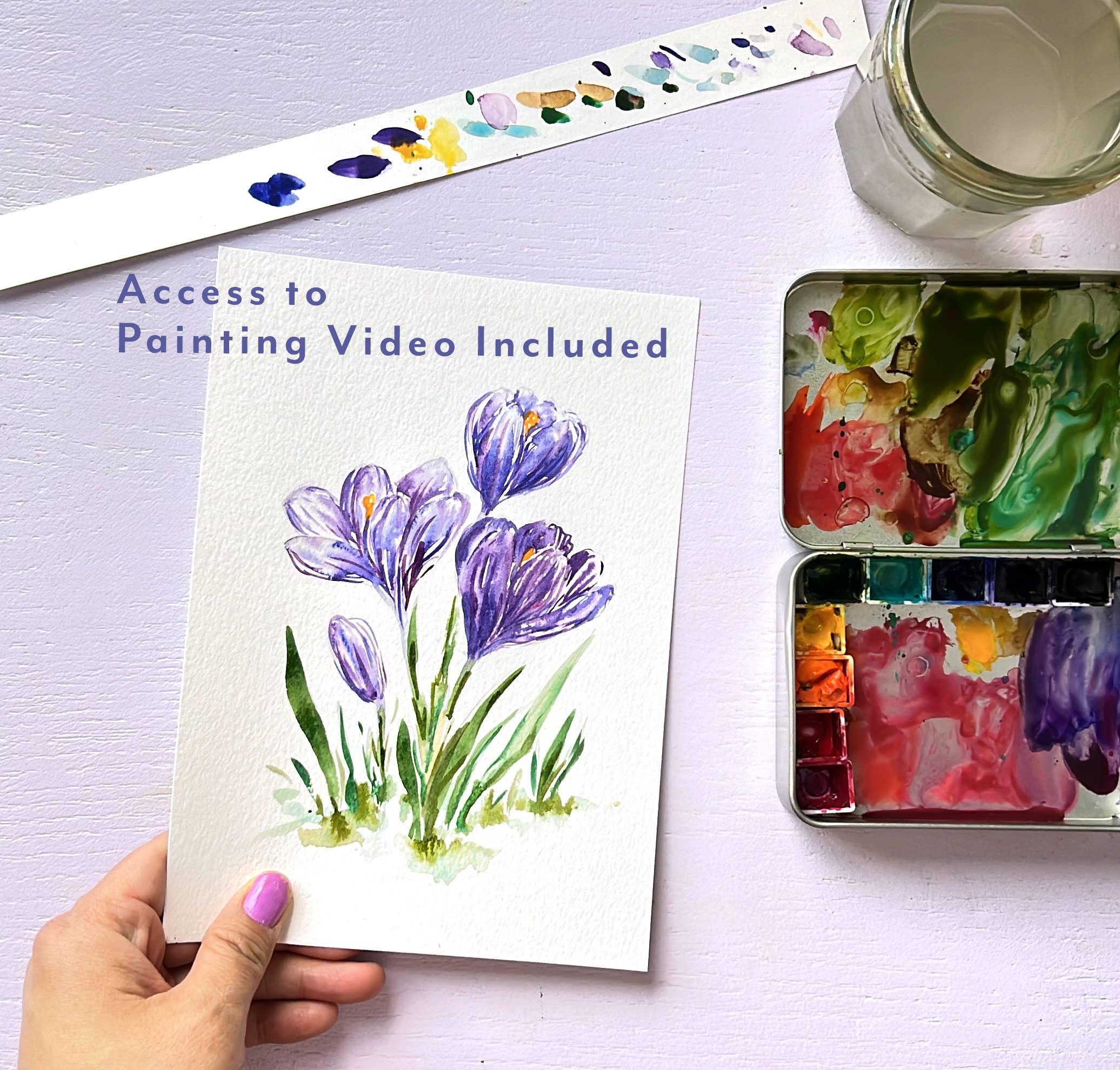 Jean Choe Art & Design - Wholesale DIY Craft Kit - Wildflowers Watercolor All-In-1 Kit for Beginners5
