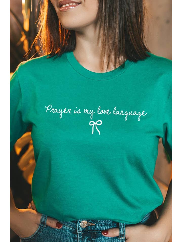COLORBEAR - Wholesale T-shirt (graphic) – women's - Prayer Is My Love Language Graphic Tee8