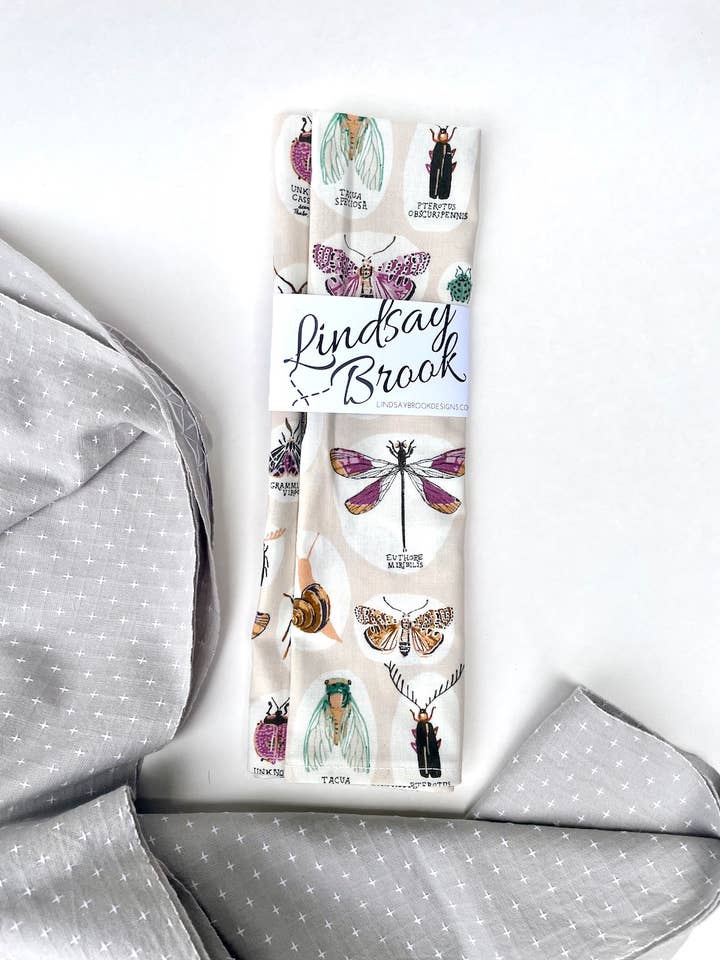 Botanical Print Bandanna for wholesale by Lindsay Brook Designs