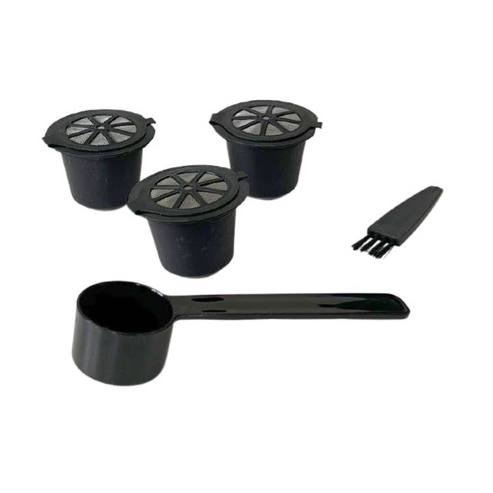 Set of 3 reusable Nespresso breakfast capsules for wholesale by Fackelmann