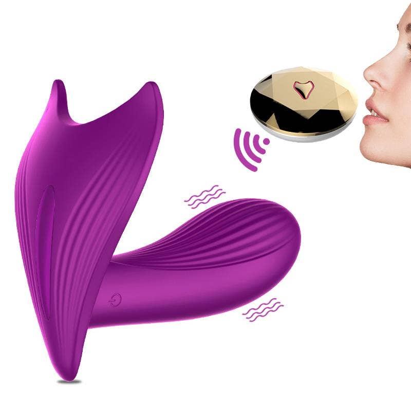 Kinky Pleasure - Wholesale Sex Toy - Foxshow - 63-00005 - Remote control Panty vibrator - Heat function - Voice control function - 10 Function - Rechargeable - 9 cm x 9 cm - Luxury Giftbox - Purple12