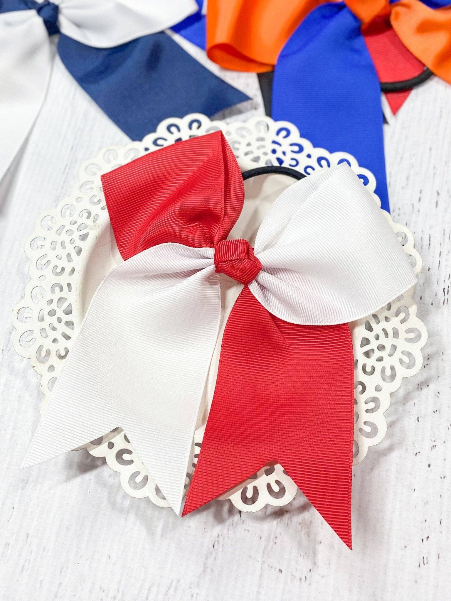 The Hair Bow Company - Wholesale Hair Bow - Kids - School Spirit Cheer Bows - Pony O - 6"0