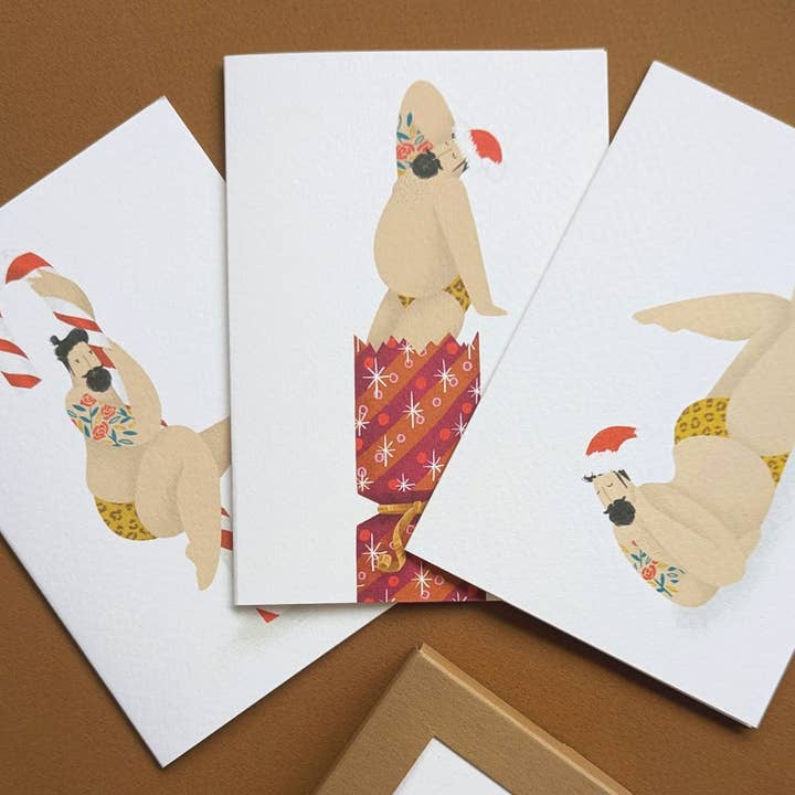 Elsa Rose Frere – wholesale Christmas card – Sexy Christmas Card Pack1