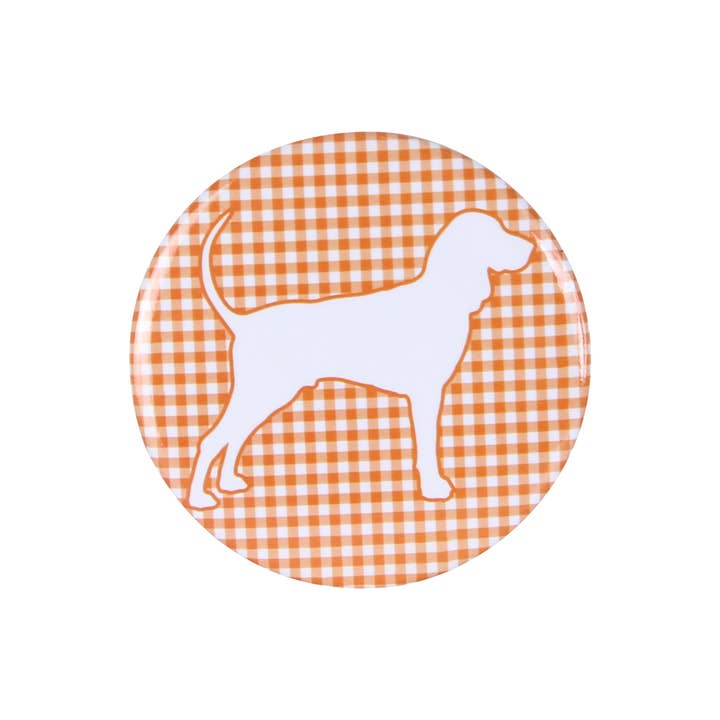 Botão de Alfinete Plaid Bluetick Coonhound por atacado de Barrel Down South