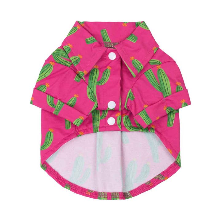 Cactus Button-Up Dog Shirt for wholesale by Fitwarm