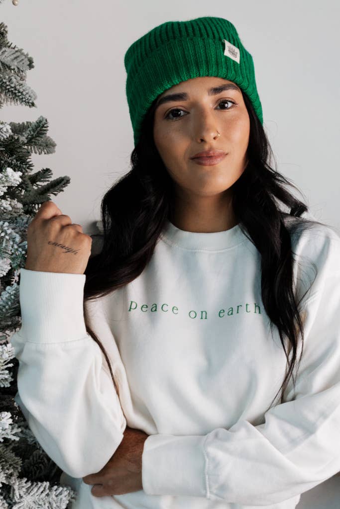 Crowned Free - Wholesale Graphic Sweatshirt - Women's - Peace on Earth Sweatshirt