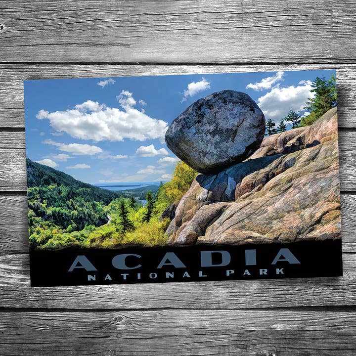 Christopher Arndt Postcard Co. - Wholesale Postcard - Acadia National Park Bubble Rock Postcard