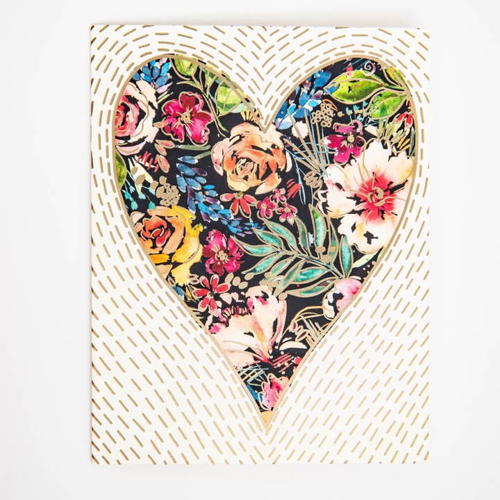 Biglietto floreale a forma di cuore — lamina per la vendita all'ingrosso da parte di Create Joy Project