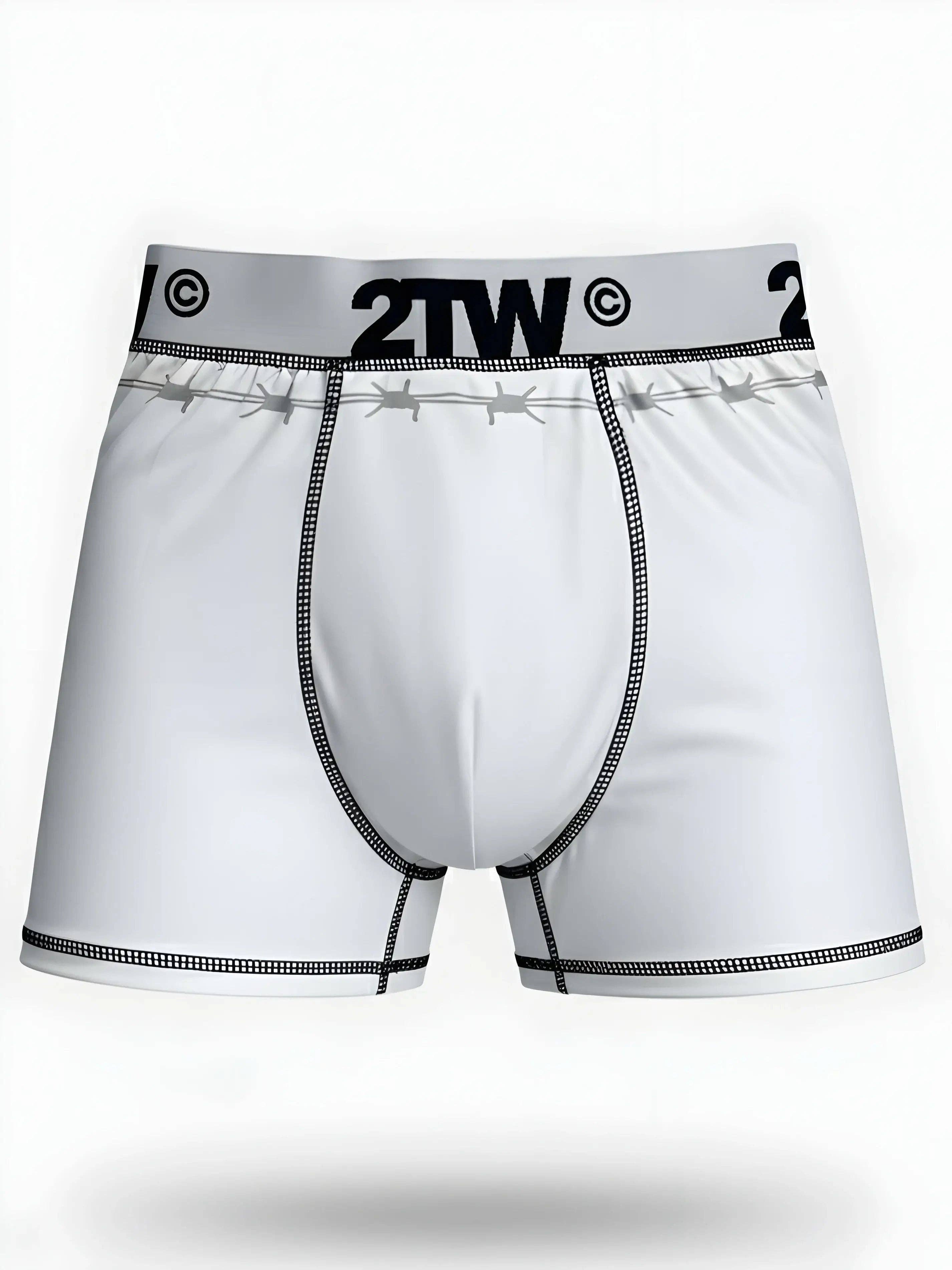 2THEWORLD - Wholesale Underwear – Men's - WHITE ESSENTIAL BOXERS