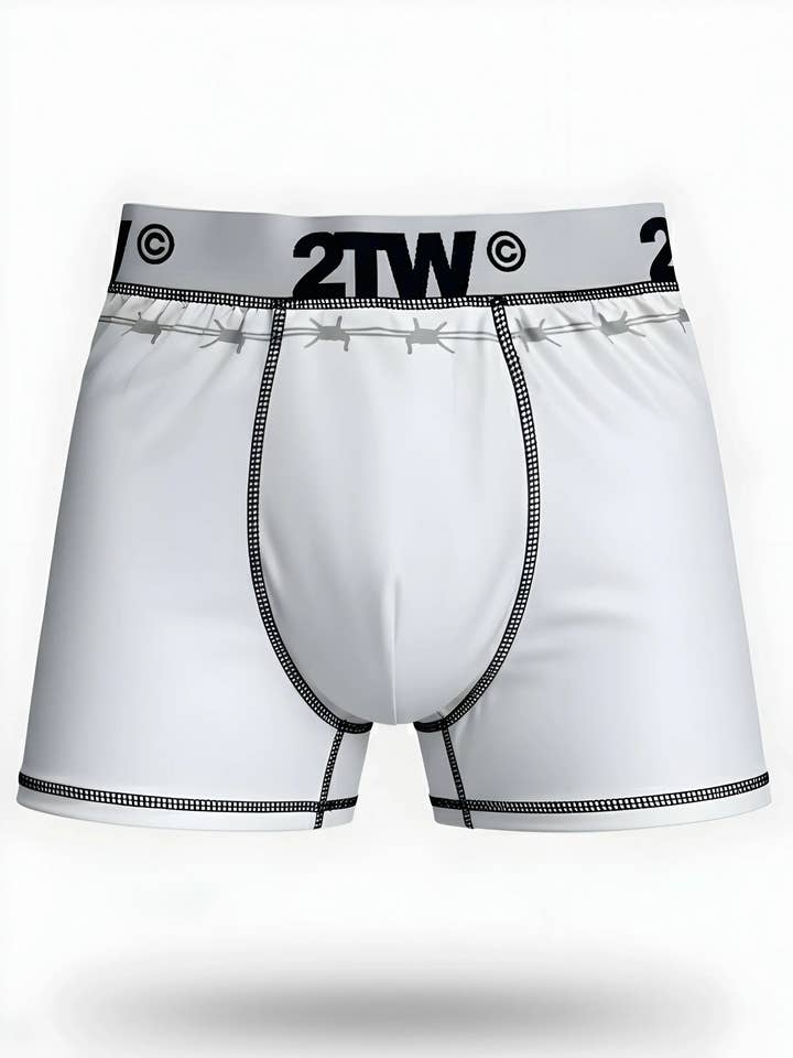 2THEWORLD - Wholesale Underwear – Men's - WHITE ESSENTIAL BOXERS0