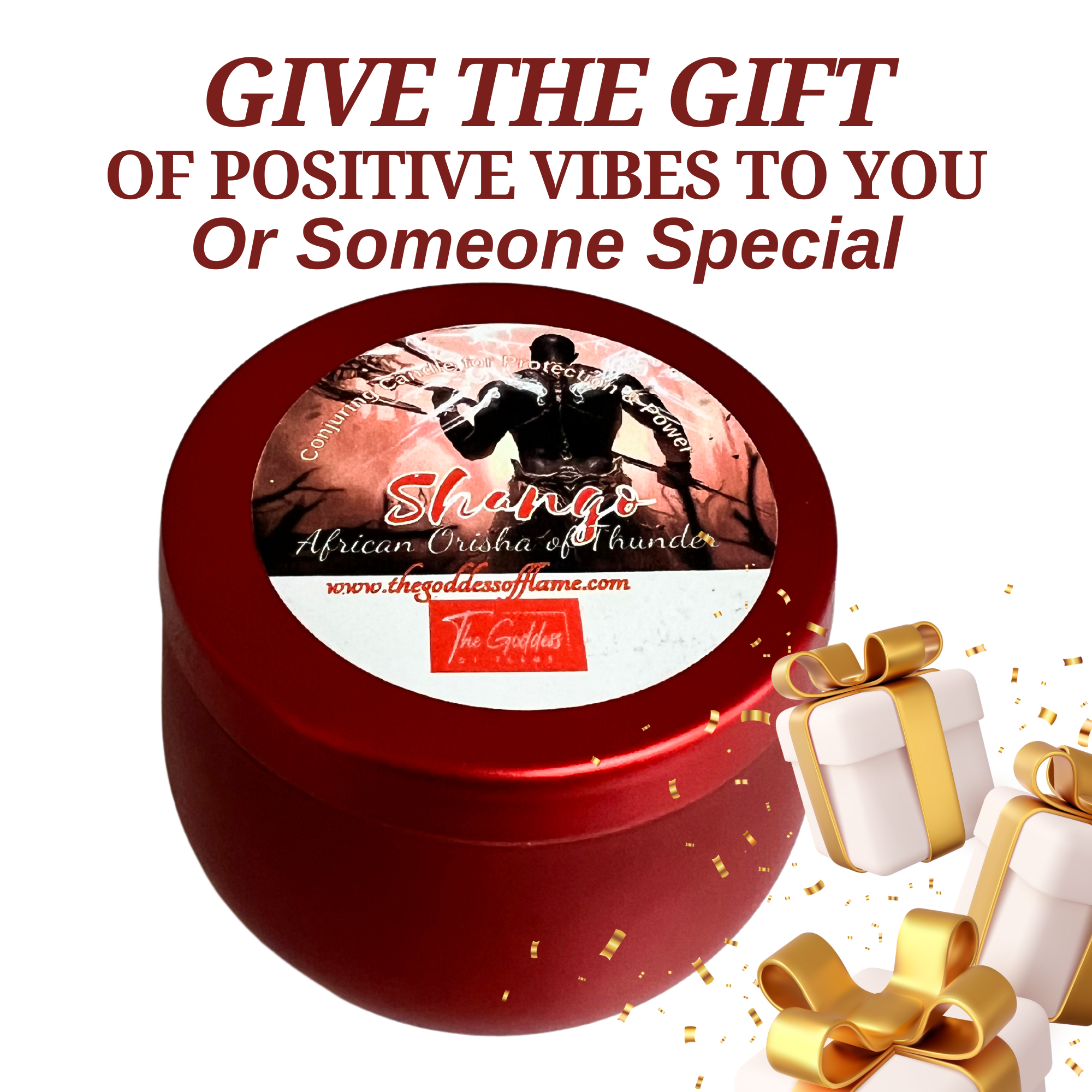 Rouge Bougie magique d'offrande spirituelle Shango, dieu du tonnerre en vente sur Faire4