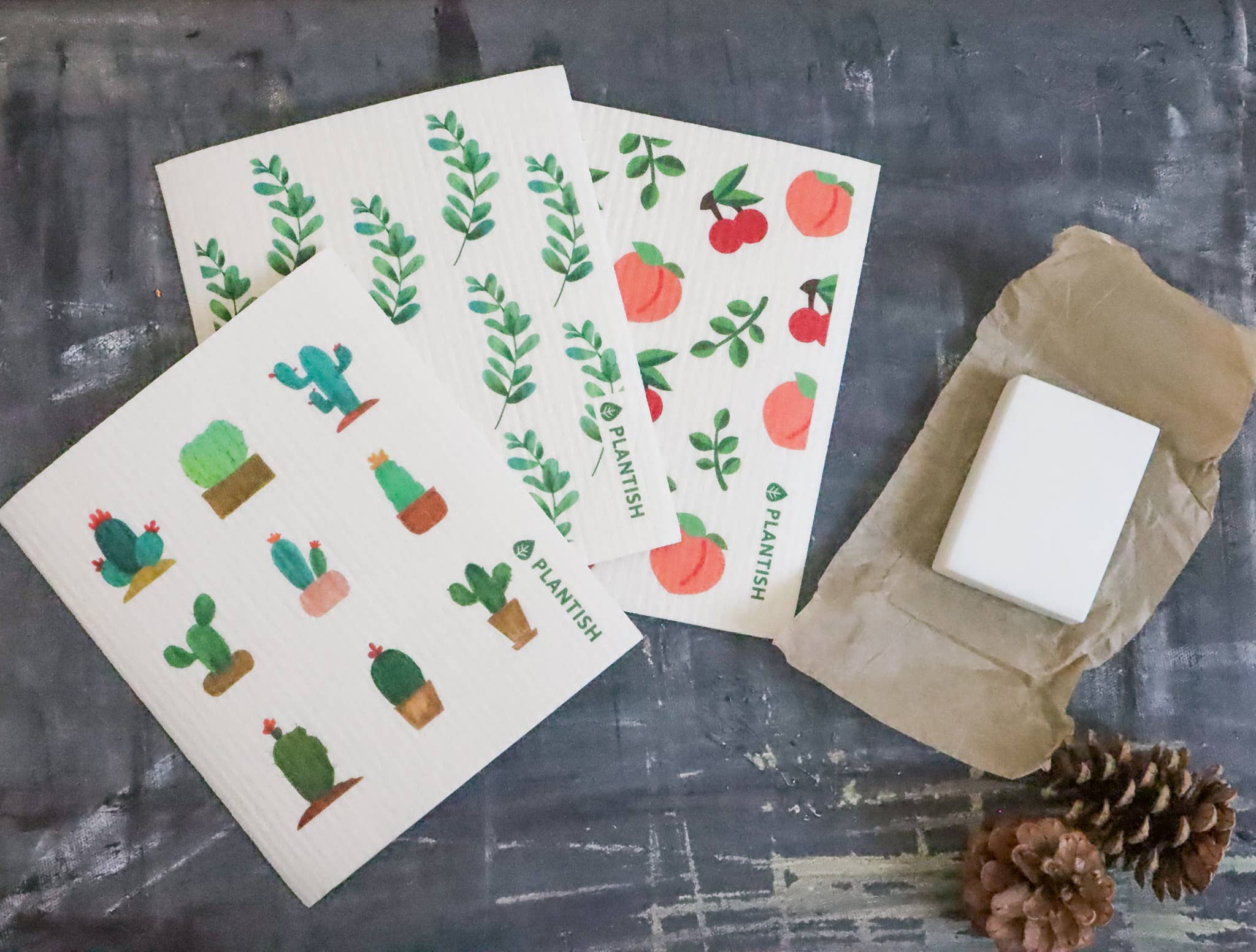 Plantish - Wholesale Dishcloth - Eucalyptus - Swedish Sponge Cloth3