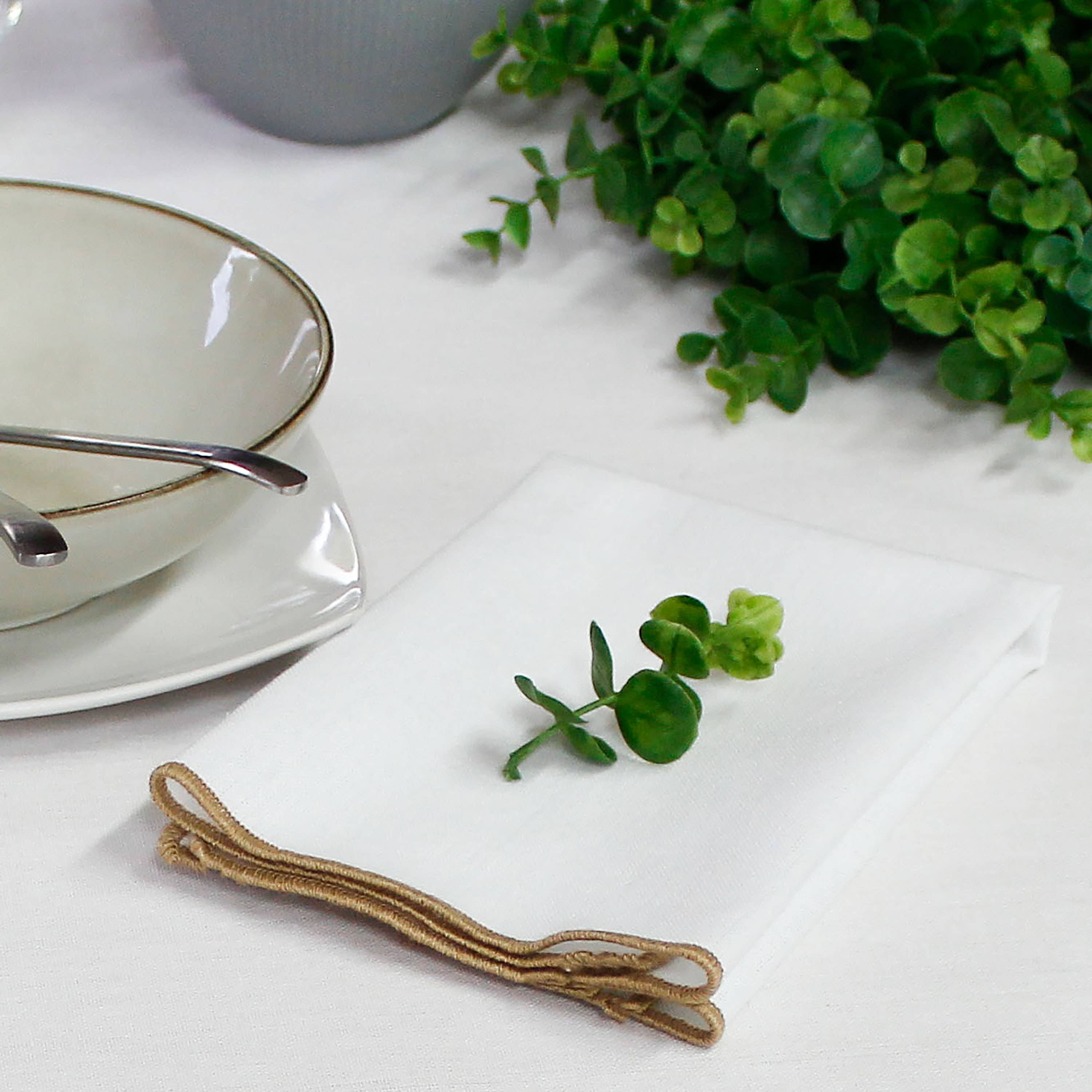 DECOSTARS - CmaDECO - Wholesale Dinner & Cloth Napkin - LINA natural napkins (set of 4)8