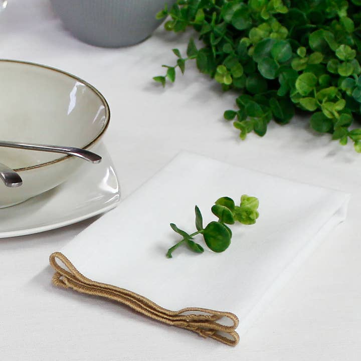 DECOSTARS - CmaDECO - Wholesale Dinner & Cloth Napkin - LINA natural napkins (set of 4)8