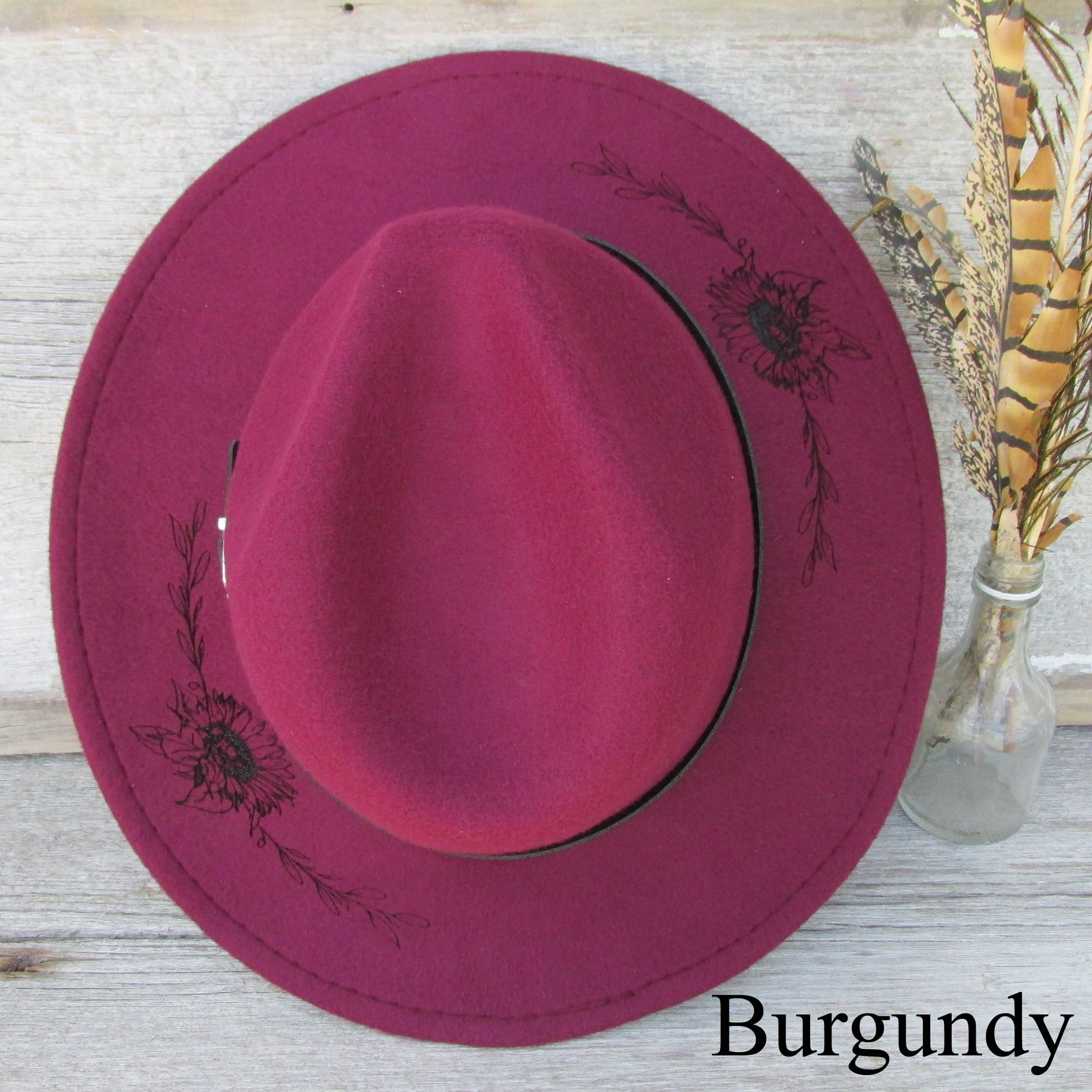 Memories for Life - Wholesale Fedora - Women's - Burned Felt Hat - Lasered Fedora Cowboy Hat - Cheetah4