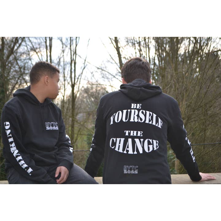 BYTC2022 - Wholesale Hoodie - Unisex - Thinking Positive Unisex Hoodie Black4
