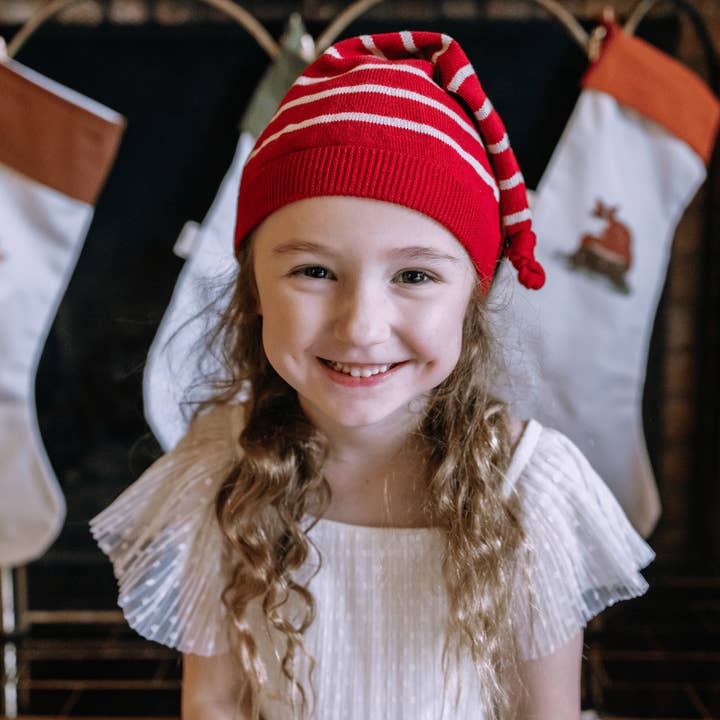 Axis Toys & Gifts - Wholesale Beanie – Kids - Fabelab Christmas Woodland - Knitted Elf Hat in Rio Red, 4+2