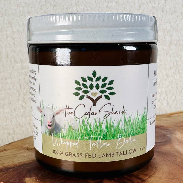 Lavendel Pisket Talg 4oz 100% Græsfodret Lam for engroshandel hos The Cedar Shack