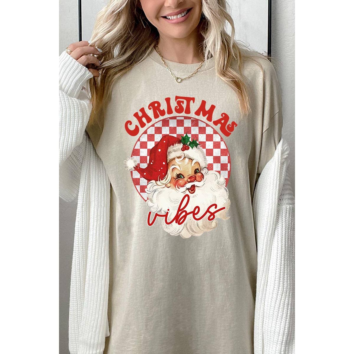 COLORBEAR – wholesale T-shirt (graphic) – women's – CHRISTMAS VIBES,SANTA CLAUS HEAVY COTTON UNISEX SHORT SLEEVE9