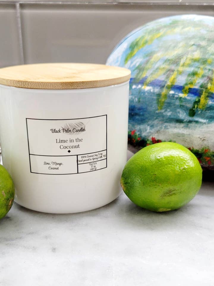 Lime in the Coconut for wholesale by Black Palm Candles