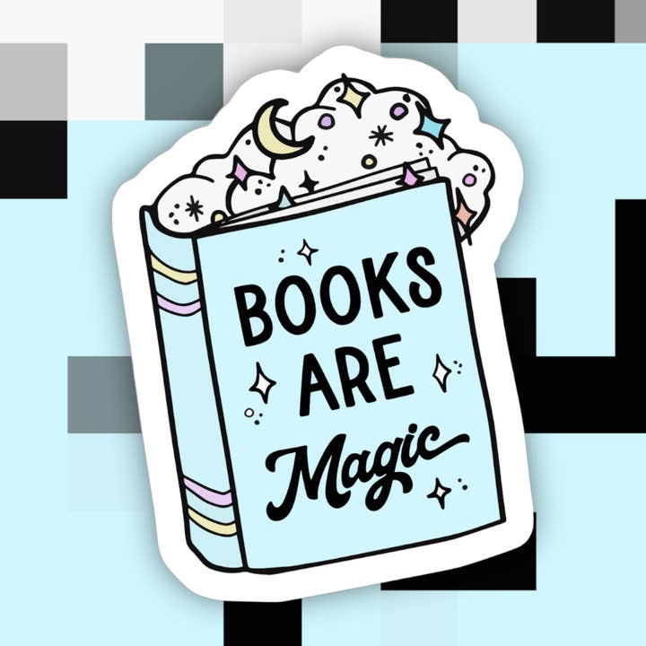 Ace the Pitmatian Co – Großhandel Aufkleber – Bücher sind Magic Sticker1