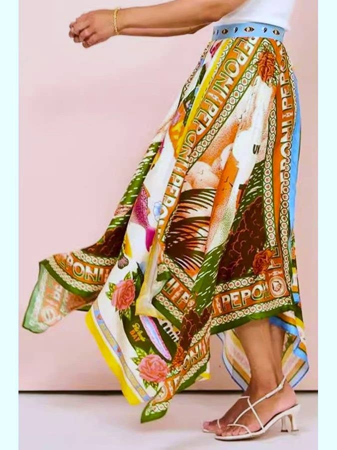 Irregular Resort Unique Printed Skirt for wholesale on Faire2