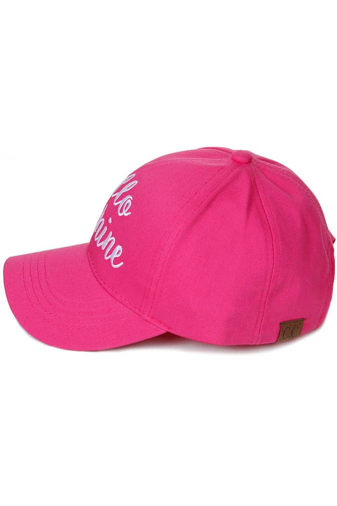 Hana - Wholesale Baseball Cap - Women's - C.C HELLO SUNSHINE Embroidered Baseball Cap18