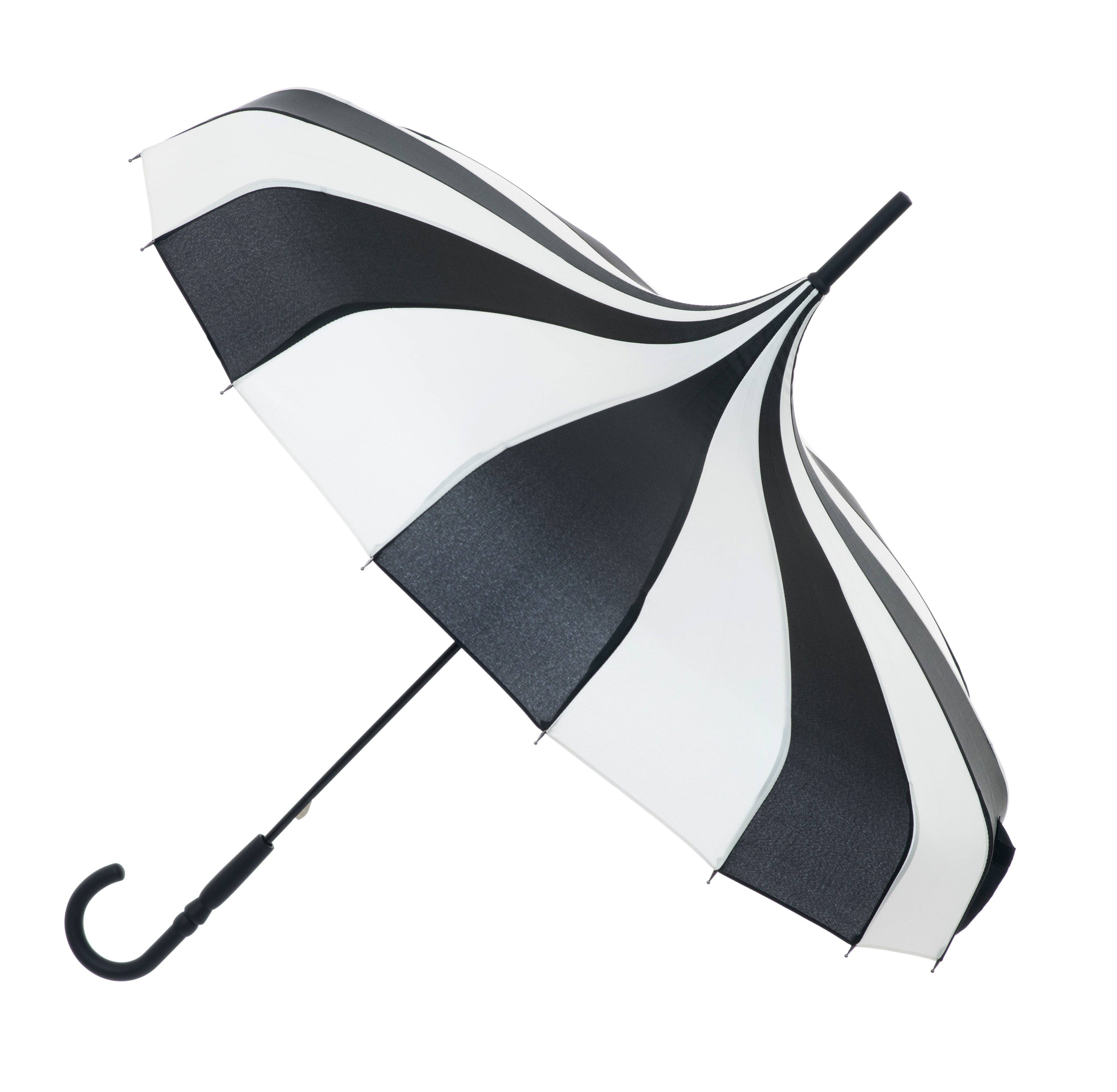 Soake - Wholesale Umbrella - Women's - Boutique CLASSIC Pagoda Umbrella Black and Cream9