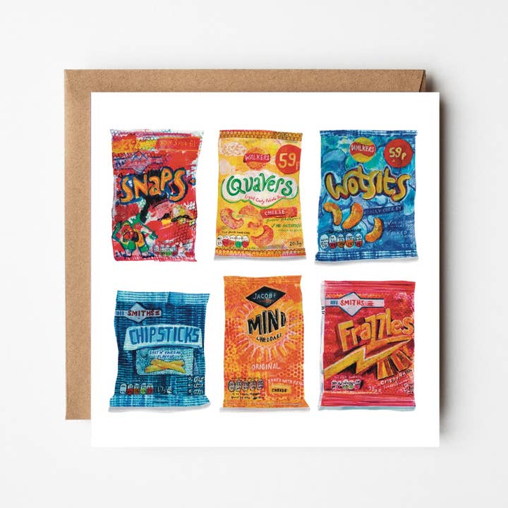 After Swim Snacks Greetings Card for wholesale by Sarah Millin