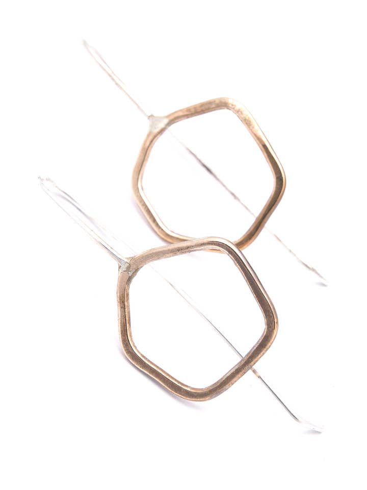 Drifter Silber Bronze Haken Ohrring für den Großhandel von Union Studio Metals