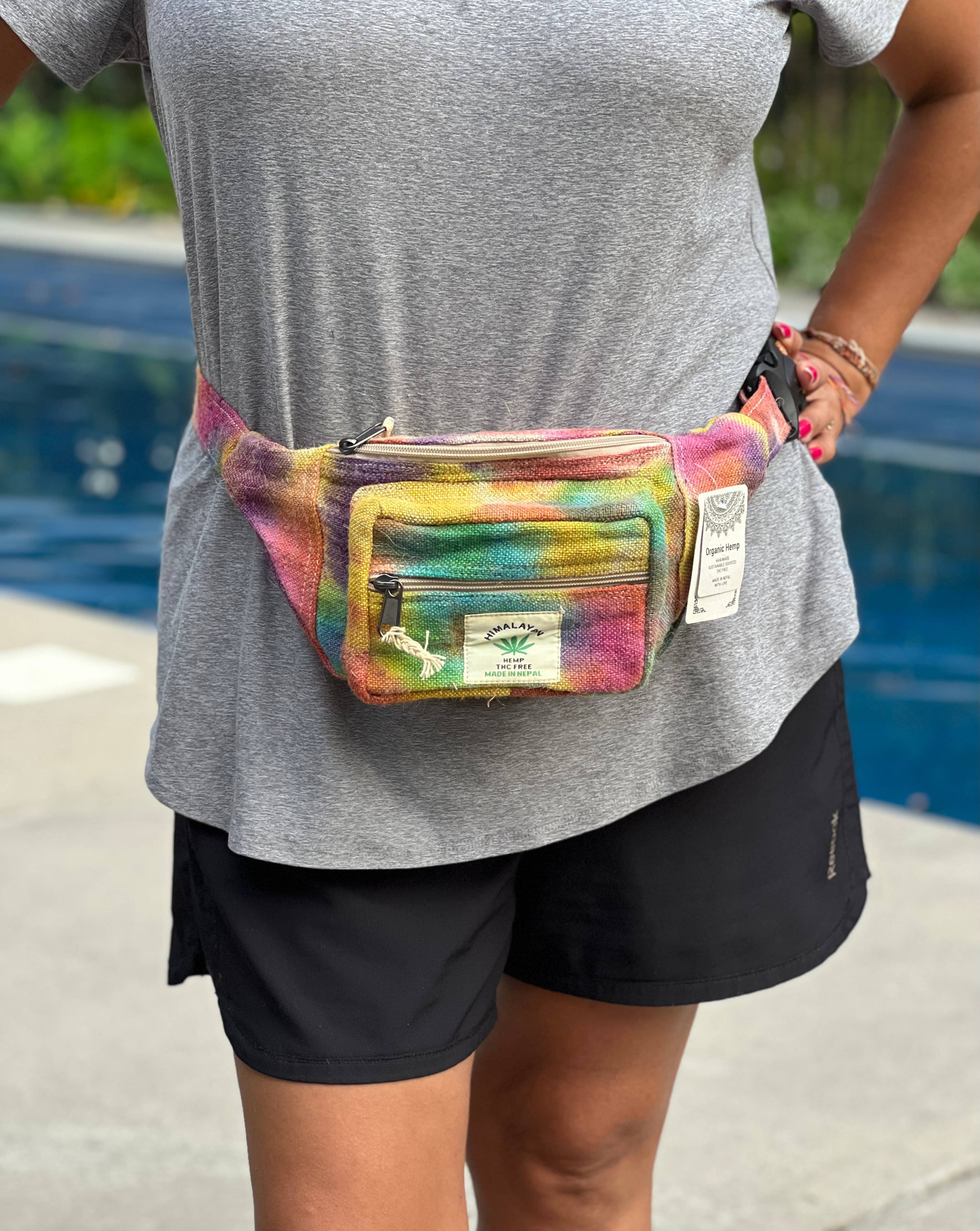 Lungta Imports - Wholesale Belt Bag - Women's - Eco-Friendly Boho Hippie Style Hemp Fanny Pack Hip Waist Bag4