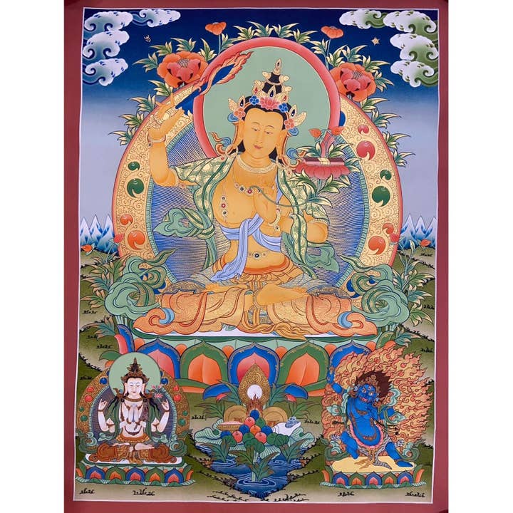 Thangka di Manjushri per la vendita all'ingrosso da parte di Art Of Tibet